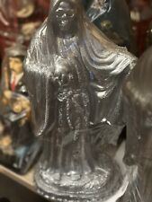 Santa Muerte Silver Statue Wax? 11 1/2”. New In Wrapping 💥 picture
