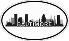 5x3 Oval Baltimore Skyline Sticker Tumbler Cup Luggage Car Window Bumper Decal picture