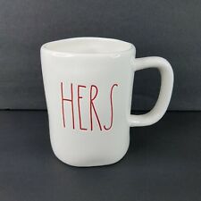 Ray Dunn Mug HERS 18 oz Red Lettering Coffee Tea Cup Mothers Day Gift picture