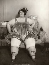 An Obese Woman Models Supreme Stout Shoes For Stout Women OLD PHOTO picture