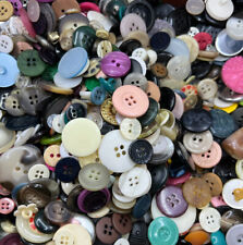Lot Antique & Vintage Buttons Brass Wooden Glass Metal Unsorted 5.78 lbs picture