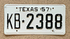 1957 TEXAS license plate–SUPERB ORIGINAL vintage antique old Lone Star auto tag picture