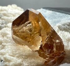 115 Gram Full Terminated Top Quality Honey Color Topaz Crystals On Albite @Pak picture