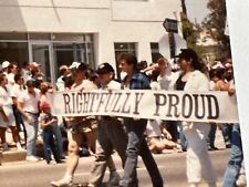 DC) Photograph 1980's Gay Pride Parade Rightfully Proud Gay Interest Street View picture