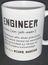 FUNNY ENGINEER DEFINITION COFFEE MUG GIFT FOR ENGINEER SEE ALSO WIZARD MAGICIAN picture