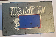 1970s Lilco 10 Unit Metal First Aid Kit Fully Stocked 1970's, ALL unopened. picture