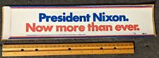 Vintage 1972 President Richard Nixon Bumper Sticker 