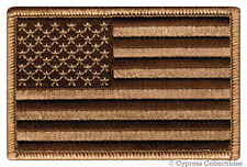 AMERICAN FLAG PATCH - US DESERT TAN SUBDUED SHOULDER USA embroidered iron-on picture