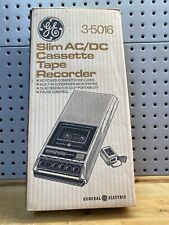 Vtg GE General Electric 3-5016 Slim AC/DC Cassette Tape Recorder Player in Box picture