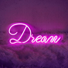 Pink Dream USB LED Neon Sign Light Wall Decor Kids Bedroom  Bar Man Cave Decor picture