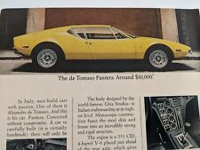 Lincoln Mercury De Tomaso Pantera Car 1970's Print Ad Advertisement Artwork 1C27 picture