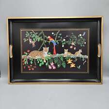 Lynn Chase Jaguar Jungle Wooden Serving Tray with Handles picture