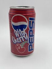 Vintage PEPSI WILD CHERRY Red Can W/ Stripes Empty Unopened RARE picture