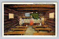 Old Fort Harrod KY-Kentucky, Kentucky's First School Vintage Souvenir Postcard picture