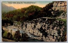 Great Cliffs Clinchfield Rte Antique Postcard UNP Unused DB Curt Teich picture