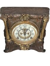  1800's Ansonia Clock Co. Antique  Cast Metal Mantle Clock - New York  picture