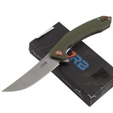 CJRB Gobi Linerlock Folding Knife Dark Green G10 Handle Pocket Clip picture