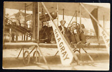 US RPPC Postcard George A. Gray Aero Club of America Pilot #142 Burgess Wright picture