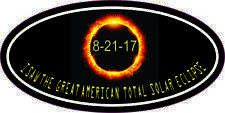 4x2 Oval I Saw the Great Total Solar Eclipse Sticker Luggage Car Cup Stickers picture