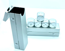 Qty:  1 Set of D6 Aluminum Alloy Metal Dice. 5 d6 dice. 16mm Dice. Color= Silver picture