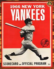 1966 New York Yankees - Scorecard - Metal Sign 11 x 14 picture