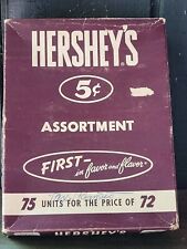 ANTIQUE HERSHEY'S 5 CENTS BOX BAR ASSORTMENT FIRST IN FAVOR AND FLAVOR CANDY BOX picture