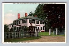 Concord MA-Massachusetts, The Emerson House, Antique, Vintage Souvenir Postcard picture