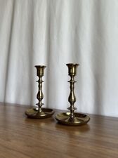 Vintage Pair of Brass Gold Candlestick Holders 6.25