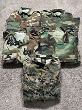 Lot of 5 Woodland Digi Camo Jackets Vintage Military bdu army Marines Various Sz picture
