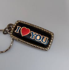I Love you Red Heart Metallic Keychain picture