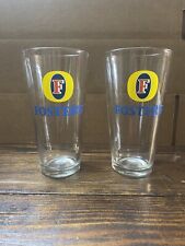 2-Foster's Australian Lager Heavy Beer Glass Thick Pint picture