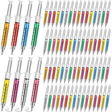 100 Pcs Syringe Pens Retractable Fun Nurse Pens Novelty Multi Colors Medical ... picture