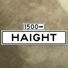 San Francisco California 1500 Haight Street blade road sign 1965 36x12 TWO SIDED picture