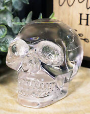 Ebros Small Clear Translucent Witching Hour Gazing Skull Acrylic Resin Cranium picture