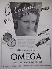 ADS PRESS 1933 MONTRES OMEGA L'HEURE EXACTE POUR LA VIE- PUBLICITÉ PRESSE FRENCH picture
