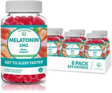 Low Dose Melatonin Gummies 1 mg - Tastiest Proprietary Formula -6 Pack， picture