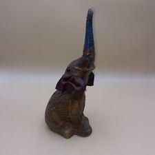 VINTAGE VETROPELLE LEATHER WRAPPED ELEPHANT WINE BOTTLE ITALY picture