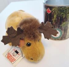 WILDLIFE HABITAT Canadian Fur Trees PLUSH 1996 Moose 8 inch in Tin Can New w tag picture
