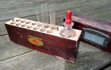 LaMotte Chemical - Block Comparator - Wood Box Case w/ Bottles Tubes – Vintage picture