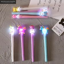 Unicorn Pen Glowing 4Pcs/Set Gel Ink Pen School Supplies Stationery Kids Gift picture