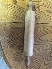 Vintage Wood Rolling Pin Fat Rustic Farmhouse 17.25 Long picture