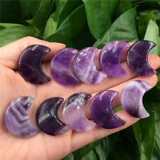 20pcs Natural Amethyst Stone Gemstone Crescent Moon Shape DIY Jewelry Making Kit picture