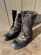 U.S. Armed Forces WWII Hood Rubber Co.  Boots Military Size 9 KR Dec 21,1944 picture