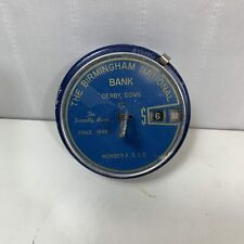 Vintage Add O Bank Coin Counter The Birmingham National Bank W/Key Works Blue picture