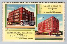 Hays KS-Kansas, Lamer Hotel, Advertisement, Vintage c1989 Souvenir Postcard picture
