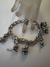 Vintage Limited Edition Disney Winnie The Pooh Sterling Silver 3D Charm Bracelet picture