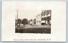 Postcard NY Rushville New York View East Side Main Street RPPC Photo c1910s B41 picture