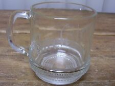 Buchner Etched Clear Glass Coffee Mug Cup Vintage picture