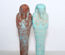 2 UNIQUE ANCIENT EGYPTIAN ANTIQUE Royal Servant Ushabties Pharoh Shabti Statues picture