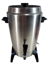 Vintage Signature Montgomery Ward Automatic Coffee Urn 30 Cup Atomic Space Age picture